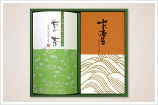 焼海苔 半才5枚×3袋・深蒸し煎茶80g×1